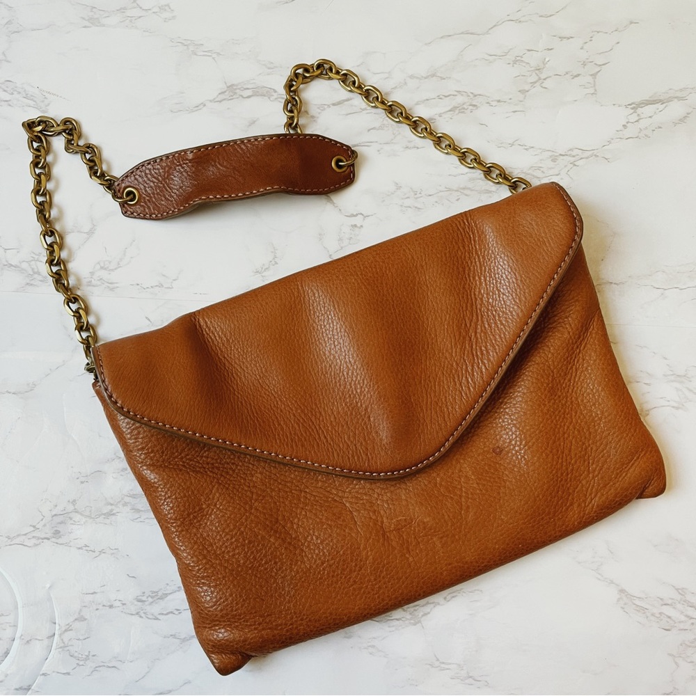 J. Crew Tan Leather Shoulder Bag